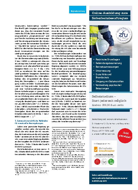 Vorschauseite 3: Zur Datenübermittlung im Rahmen der elektronischen Arbeitsunfähigkeitsbescheinigung
