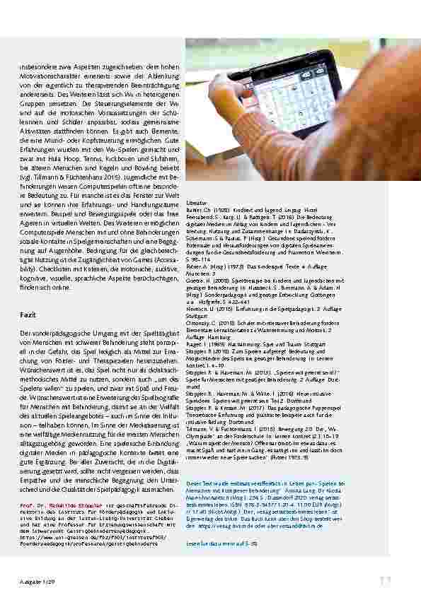 Vorschauseite 6: Mit Spaß und Freude spielen! Bedeutung und Möglichkeiten des Spiels bei Menschen mit schweren Behinderungen