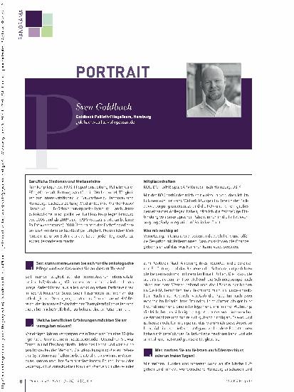 Vorschauseite 1: Portrait Sven Goldbach