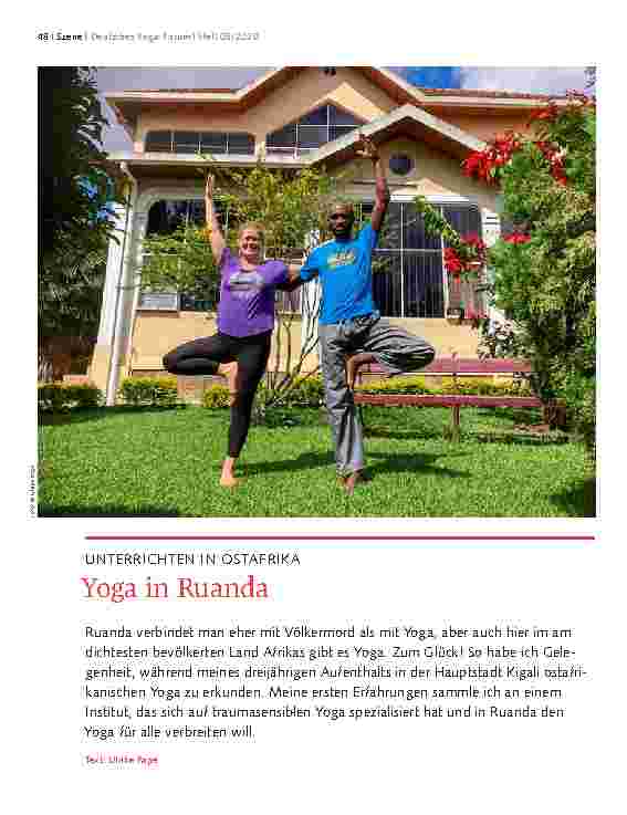 Vorschauseite 1: UNTERRICHTEN IN OSTAFRIKA: Yoga in Ruanda