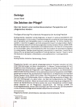 Vorschauseite 1: Die Zeichen der Pflege? Über den Gewinn einer zeichentheoretischen Perspektive auf pflegerisches Handeln