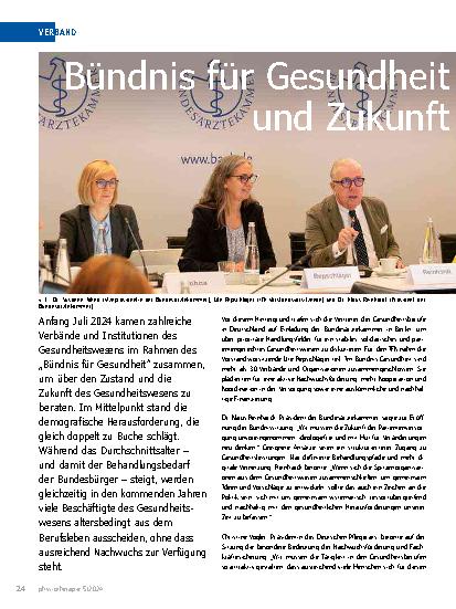 Vorschauseite 1: Bündnis für Gesundheit und Zukunft