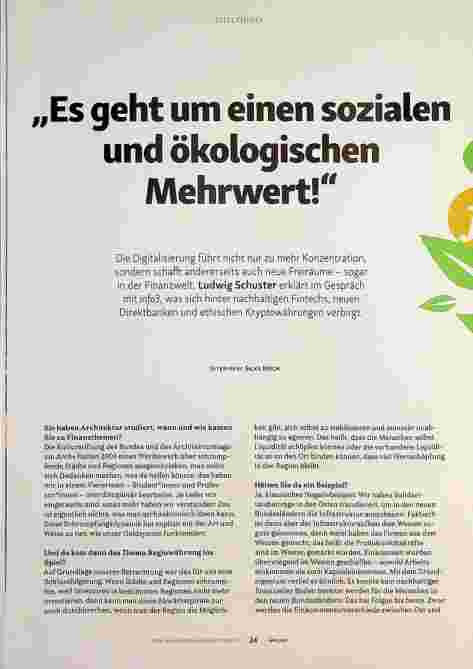 Vorschauseite 1: Es geht um einen sozialen und ökologischen Mehrwert!