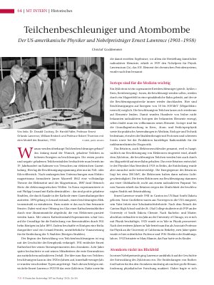Vorschauseite 1: Teilchenbeschleuniger und Atombombe Der US-amerikanische Physiker und Nobelpreisträger Ernest Lawrence (1901 – 1958)