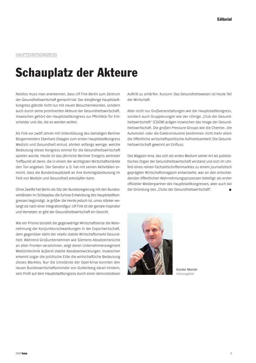 Vorschauseite 1: Schauplatz der Akteure