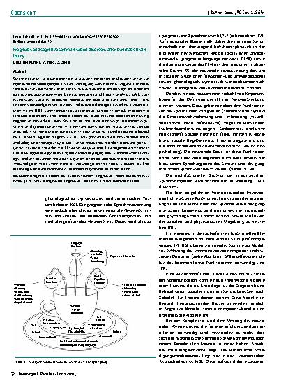 Vorschauseite 2: Pragmatische und Kognitive Kommunikationsstörungen nach Schädel-Hirn-Trauma