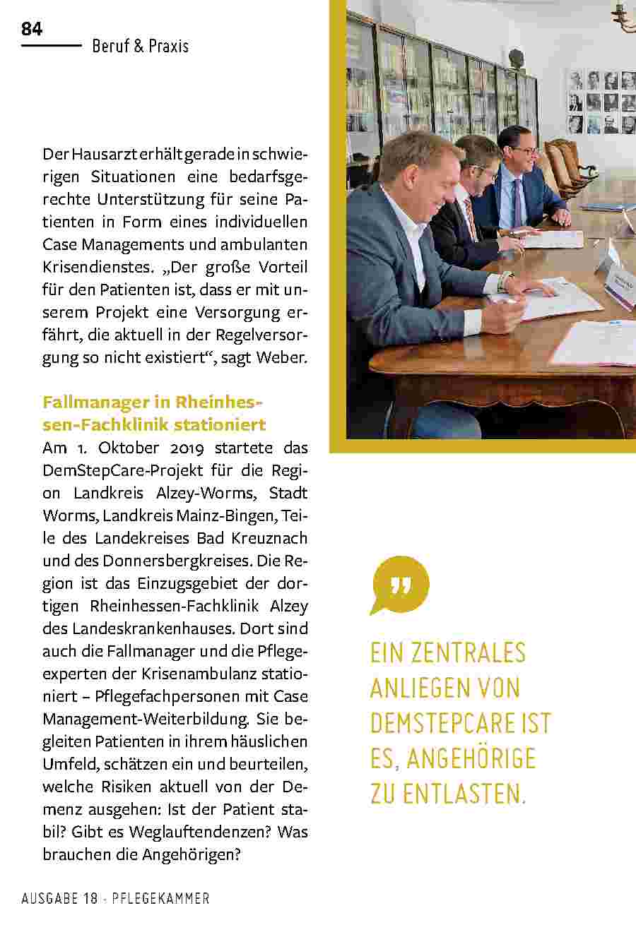 Vorschauseite 3: Projekt DemStepCare - DEMENZ: FALLMANAGER GEBEN SICHERHEIT