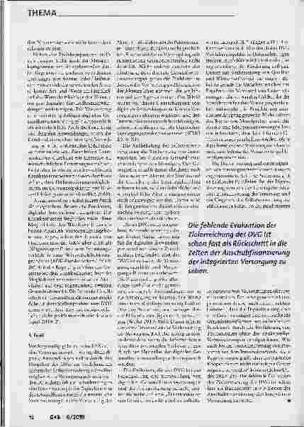 Vorschauseite 5: Das Digitale-Versorgung-Gesetz - Versorgungsoptimierung oder Wirtschaftsförderung?
