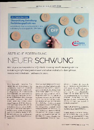 Vorschauseite 1: Ärztliche Fortbildung neuer Schwung