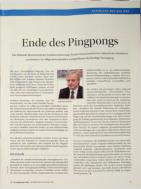 Vorschauseite 1: Ende des Pingpongs