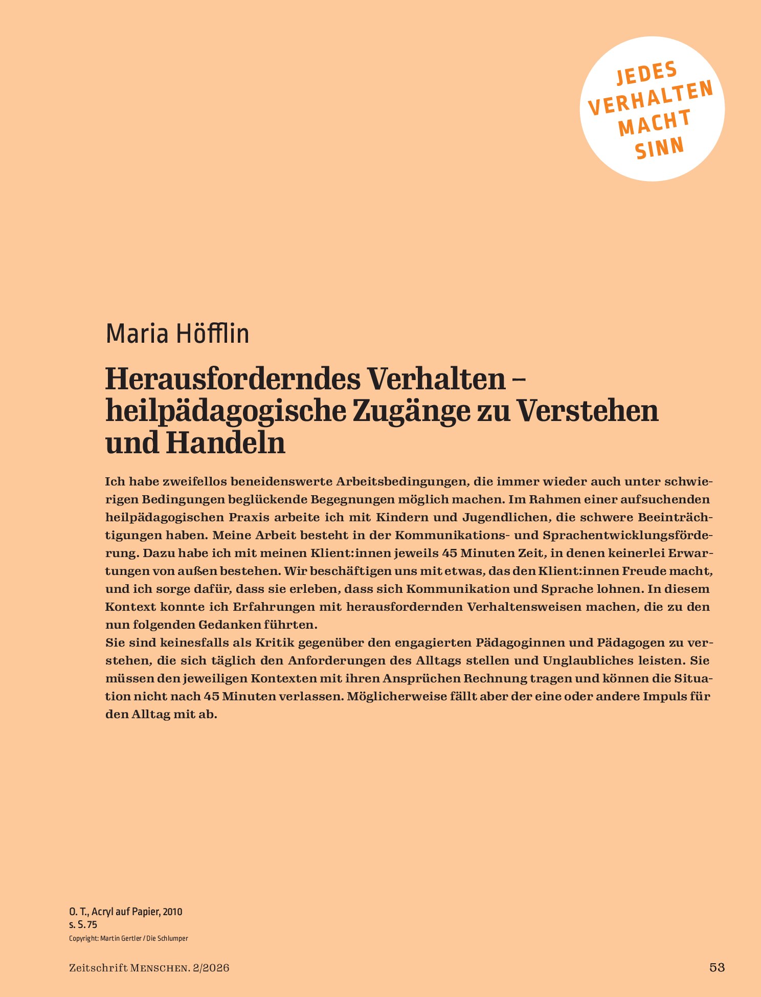 Vorschauseite 1: Herausforderndes Verhalten – heilpädagogische Zugänge zu Verstehen und Handeln