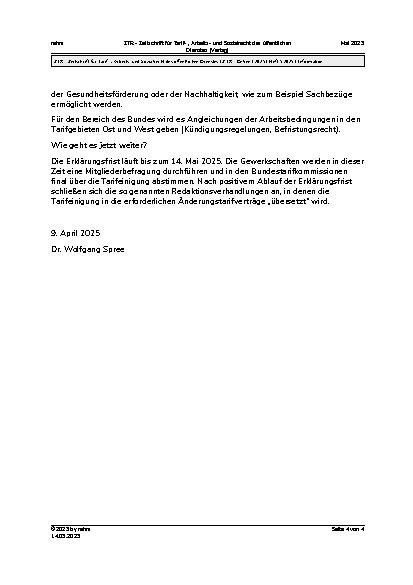 Vorschauseite 4: Einigung in der Tarifrunde für den öffentlichen Dienst von Bund und Kommunen 2025