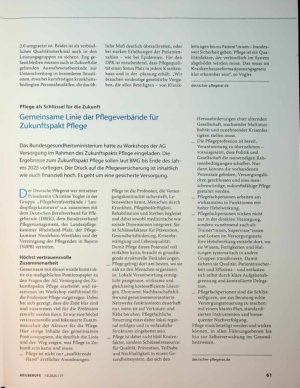 Vorschauseite 2: Pflegepersonal auch in Leistungsgruppen sichern