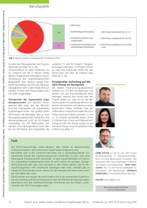 Vorschauseite 5: Die Entwicklungen rund um Arbeitszeit, Gehälter und mehr Zahlen, Daten und Fakten zur ambulanten Ergotherapie (Teil 2)