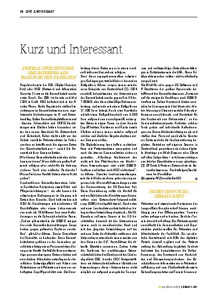Vorschauseite 1: Kurz und Interessant