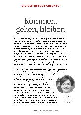 Vorschauseite 1: Kommen, gehen, bleiben
