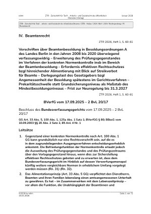 Vorschauseite 1: IV. Beamtenrecht