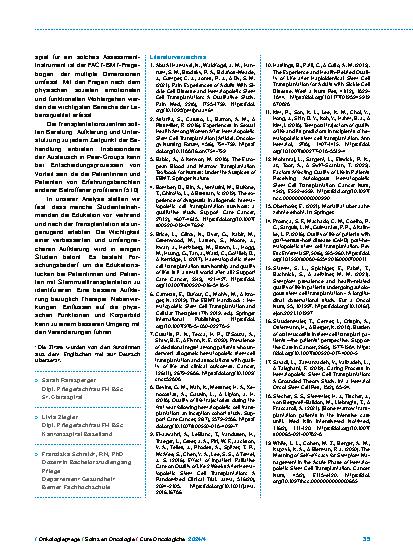 Vorschauseite 3: Lebensqualität während und nach einer Stammzelltransplantation: Ergebnisse einer Bachelor-Thesis