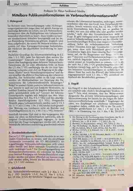 Vorschauseite 1: Mittlerbare Publikumsinformationen im Verbraucherinformationsrecht