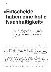 Vorschauseite 1: "Entscheidungen haben eine hohe Nachhaltigkeit."