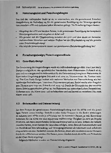 Vorschauseite 4: Die gemeinsame Entscheidungsfindung in der komplexen Versorgungssituation - Eine Case-Study im Kontext der APN-Versorgung multimorbider Patientinnen