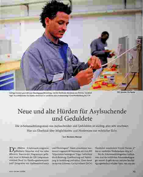 Vorschauseite 1: Neue und alte Hürden für Asylsuchende und Geduldete