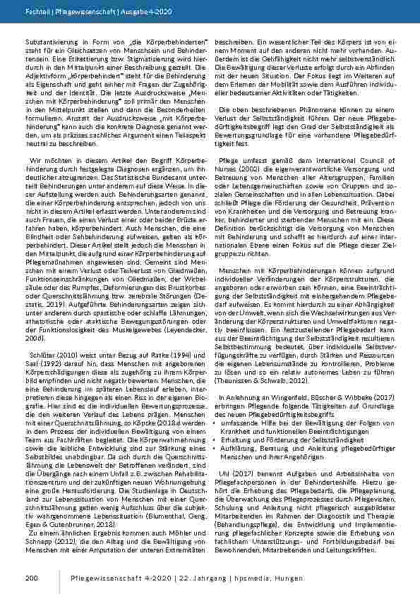 Vorschauseite 3: Konzepte, Theorien und Modelle zur pflegerischen Versorgung erwachsener Menschen mit Körperbehinderungen in der Häuslichkeit