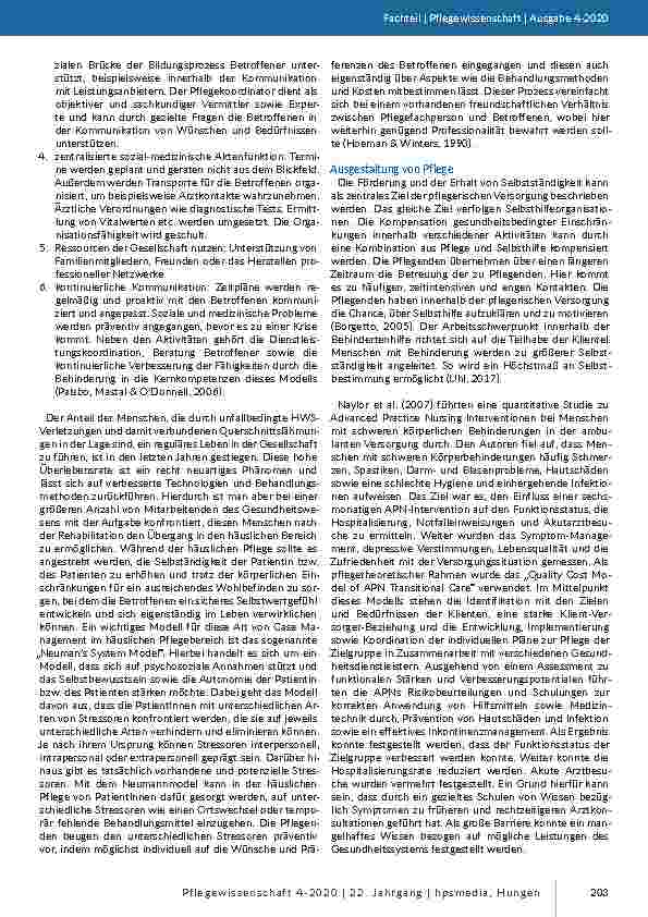 Vorschauseite 6: Konzepte, Theorien und Modelle zur pflegerischen Versorgung erwachsener Menschen mit Körperbehinderungen in der Häuslichkeit
