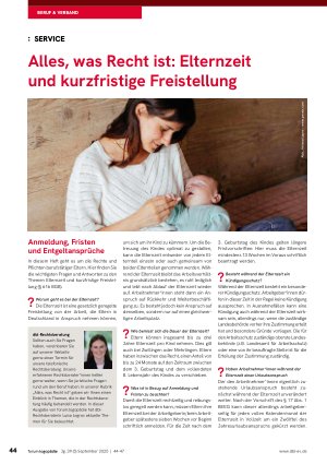 Vorschauseite 1: Alles, was Recht ist: Elternzeit und kurzfristige Freistellung