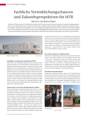 Vorschauseite 1: Fachliche Verwirklichungschancen und Zukunftsperspekktiven für MTR