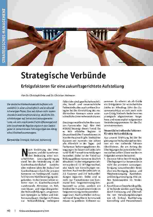 Vorschauseite 1: Strategische Verbünde: Erfolgsfaktoren für eine zukunftsgerichtete Aufstellung