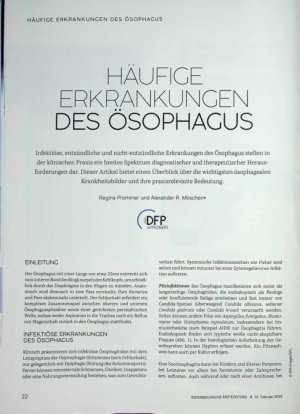Vorschauseite 1: Häufige Erkrankungen des Ösophagus