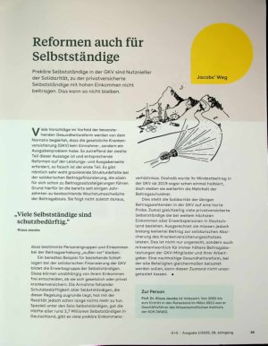 Vorschauseite 1: Reformen auch für Selbstständige