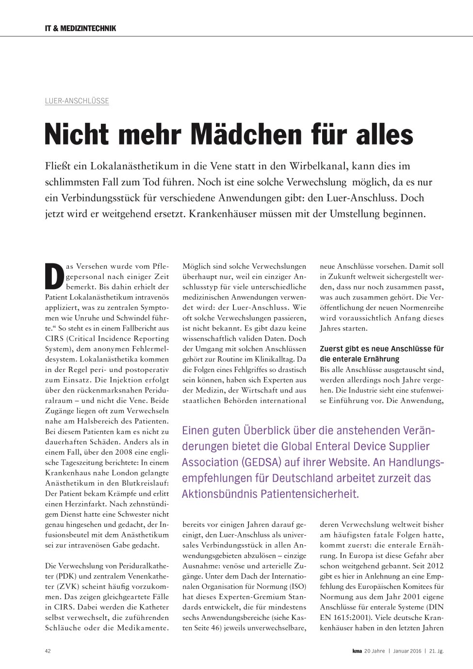 Vorschauseite 1: Nicht mehr Mädchen für alles