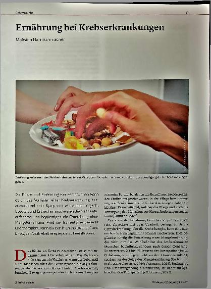 Vorschauseite 1: Ernährung bei Krebserkrankungen