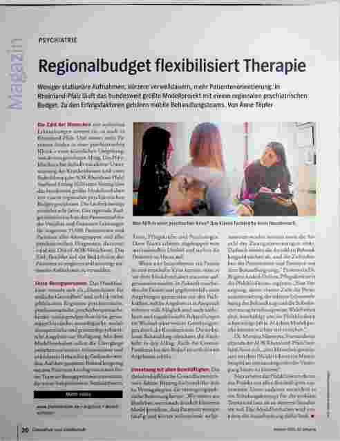 Vorschauseite 1: Regionalbudget flexibilisiert Therapie