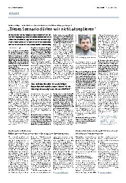 Vorschauseite 1: „Dieses Szenario dürfen wir nicht akzeptieren.“