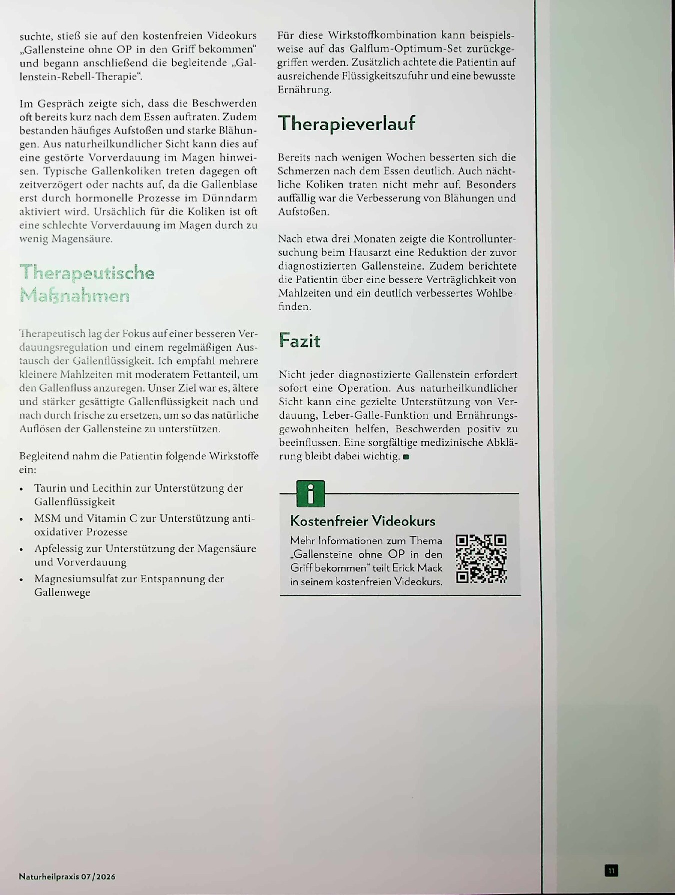 Vorschauseite 2: Gallensteine – Fallbeispiel aus dem Praxisalltag