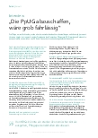 Vorschauseite 1: Die PpUG abzuschaffen, wäre grob fahrlässig.