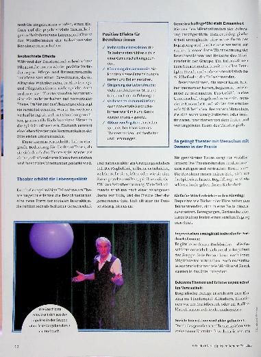 Vorschauseite 3: Theater als Schlüssel zum Wohlbefinden Kreative Impulse für Menschen mit Demenz