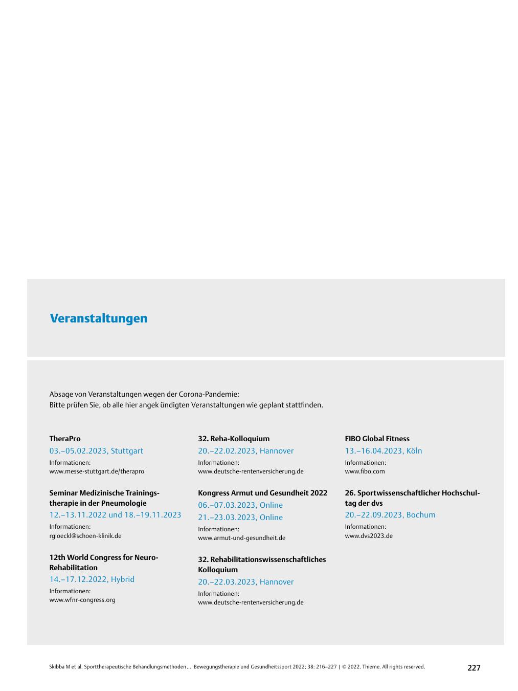 Vorschauseite 1: Veranstaltungen