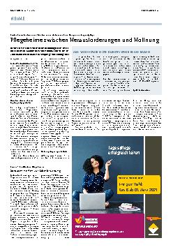 Vorschauseite 1: Pflegeheime zwischen Herausforderungen und Hoffnung