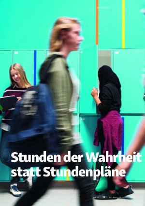 Vorschauseite 1: Stunden der Wahrheit statt Stundenpläne