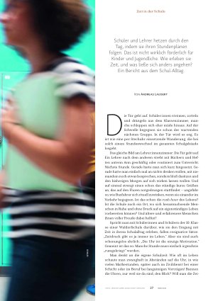 Vorschauseite 2: Stunden der Wahrheit statt Stundenpläne