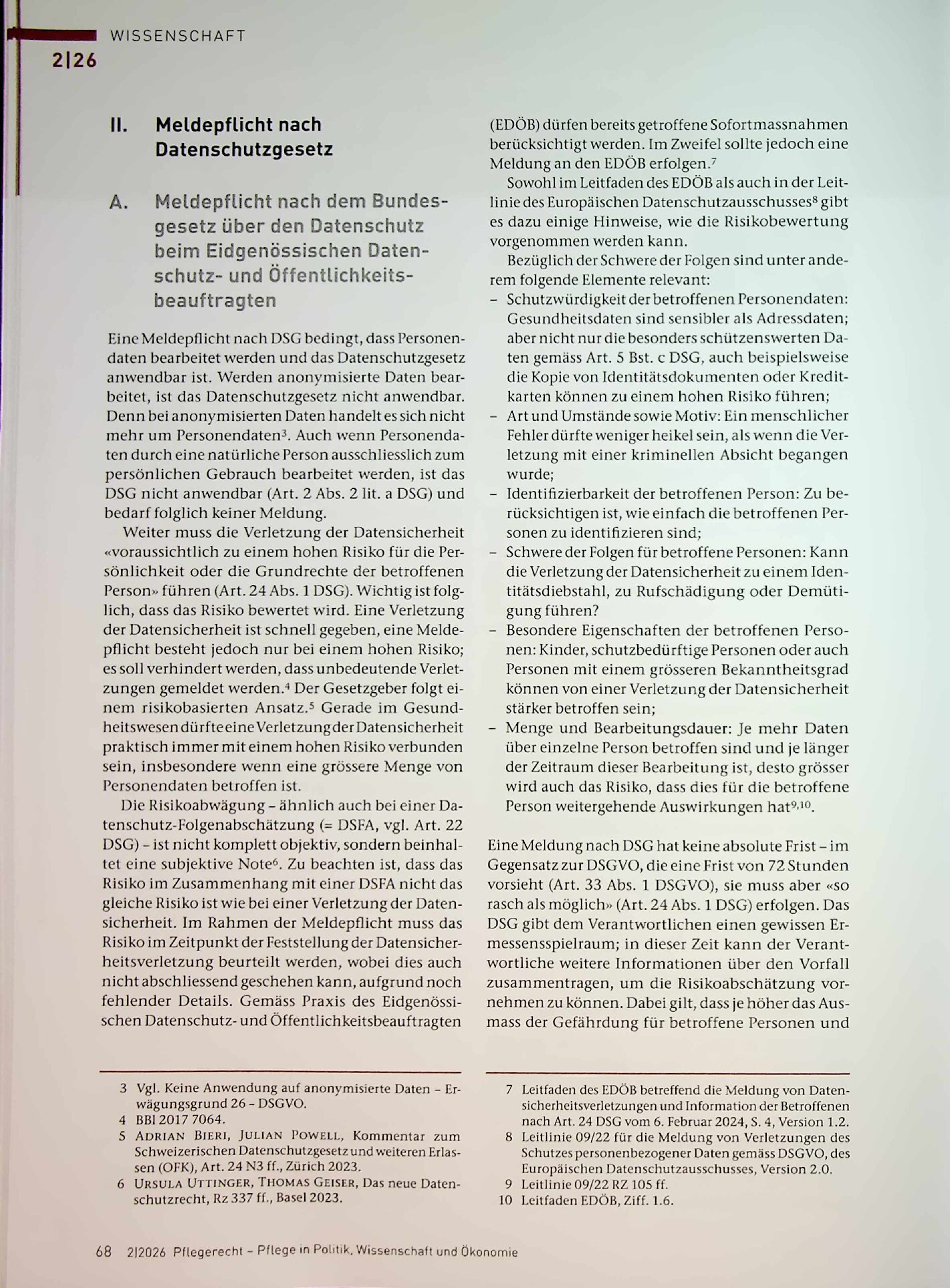 Vorschauseite 2: Datensicherheitsverletzungen im Gesundheitswesen: Meldepflichten nach DSG und ISG