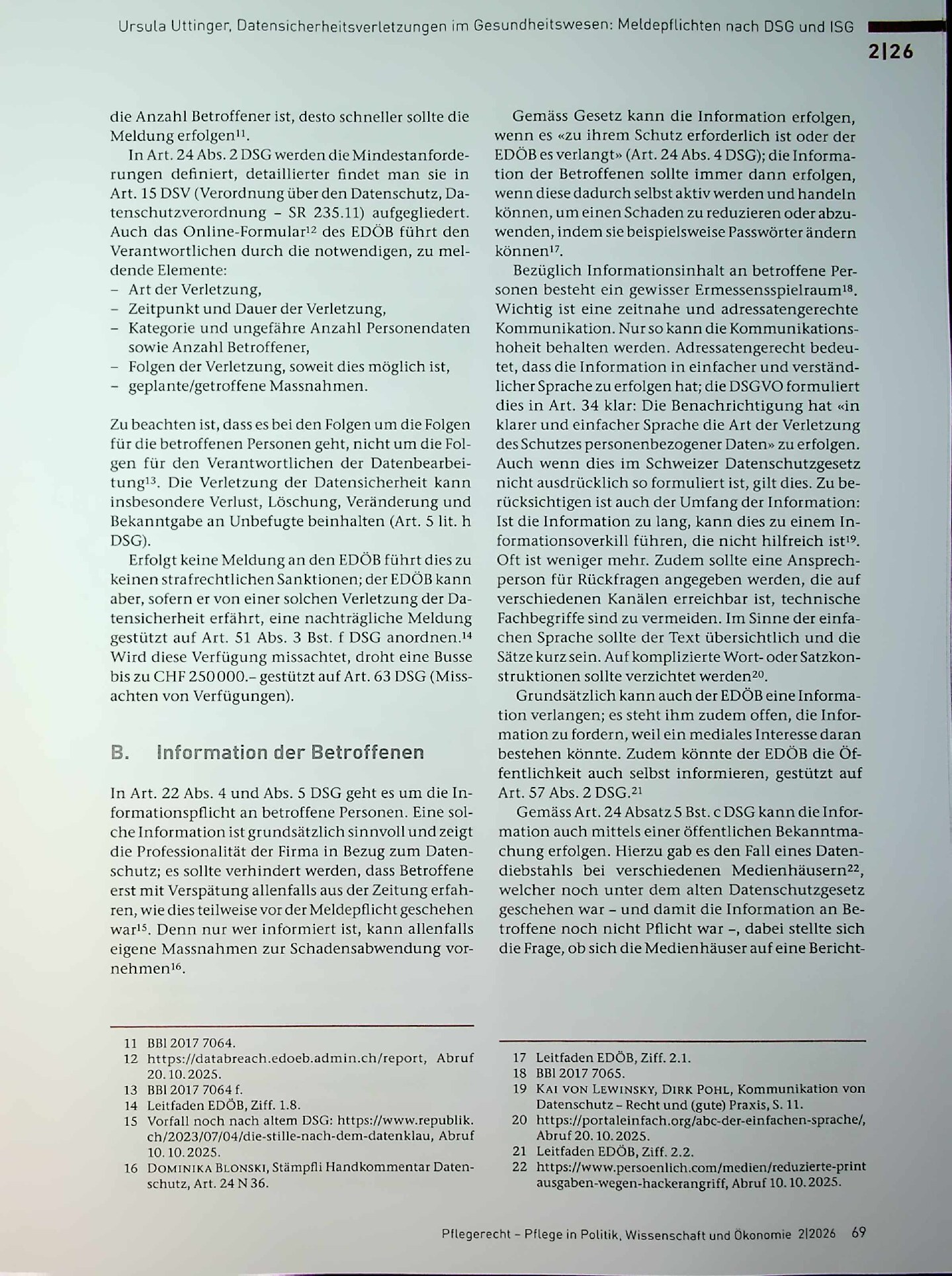 Vorschauseite 3: Datensicherheitsverletzungen im Gesundheitswesen: Meldepflichten nach DSG und ISG
