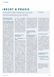 Vorschauseite 1: Aktuelle Informationen aus der Rechtsabteilung des BVKM