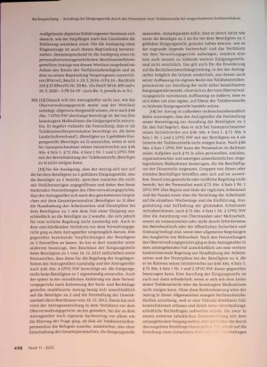 Vorschauseite 3: Zum Personalvertretungsrecht Anrufung der Einigungsstelle durch den Personalrat einer Teildienststelle bei vorgeschaltetem Stufenverfahren