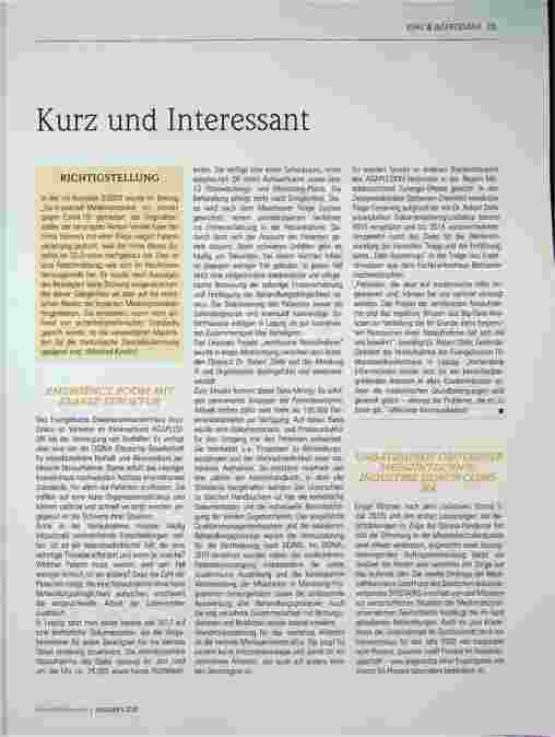 Vorschauseite 1: Kurz und interessant