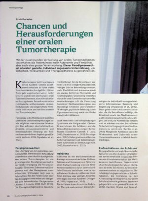 Vorschauseite 1: Chancen und Herausforderungen einer oralen Tumortherapie